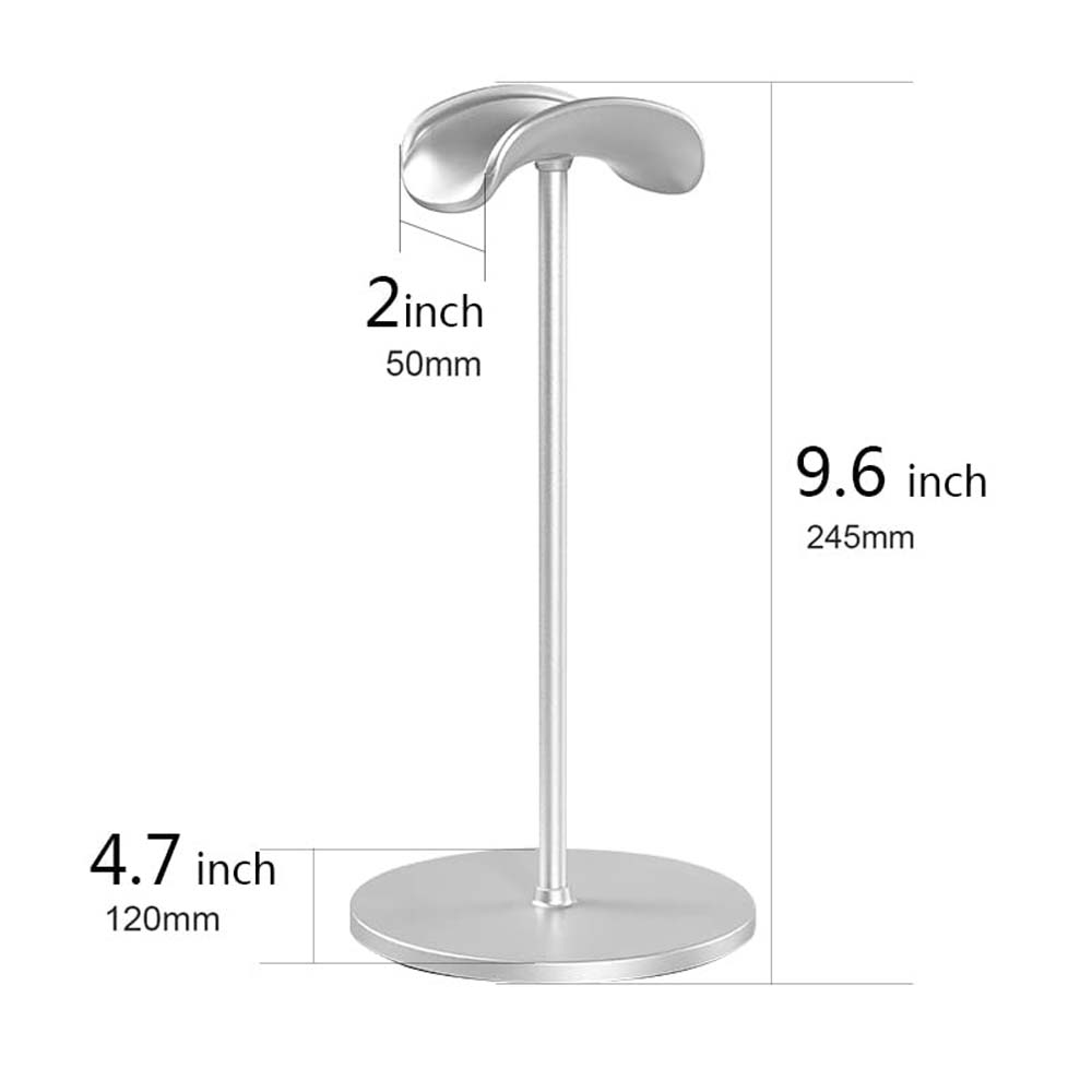 Universal Headphone Stand - Aluminum Holder with Stable Base for All Headset Sizes, Desk Organizer for Gaming & Studio Use (Multi-Colour) Image