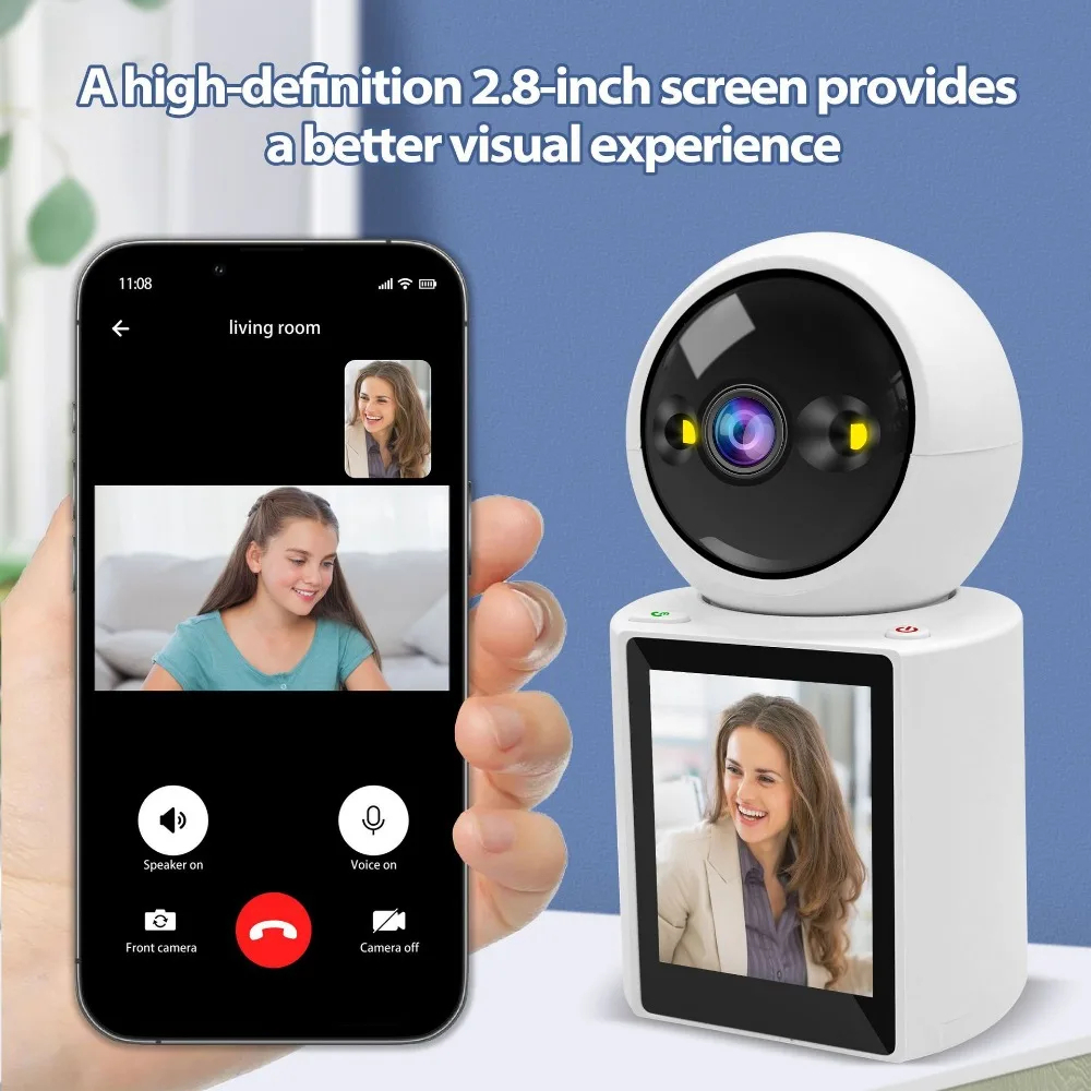 4K 6MP Smart PTZ IP Camera with AI Human Detection, Color Night Vision & One-Click Video Calling for Home Security Image