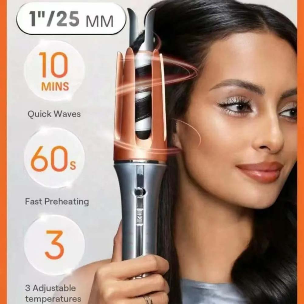 Fully Automatic Hair Curler - Negative Ion Technology for Effortless Lazy Curls & Big Waves, Hair-Friendly Electric Styler Image
