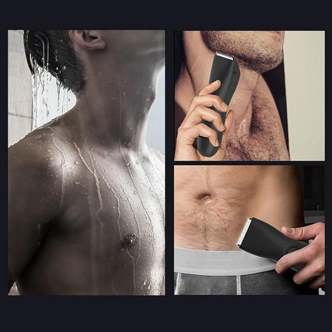 Electric Hair Trimmer and Shaver for Men | Body Groomer for Groin & Ball, Pubic Hair | Replaceable Ceramic Blade Image