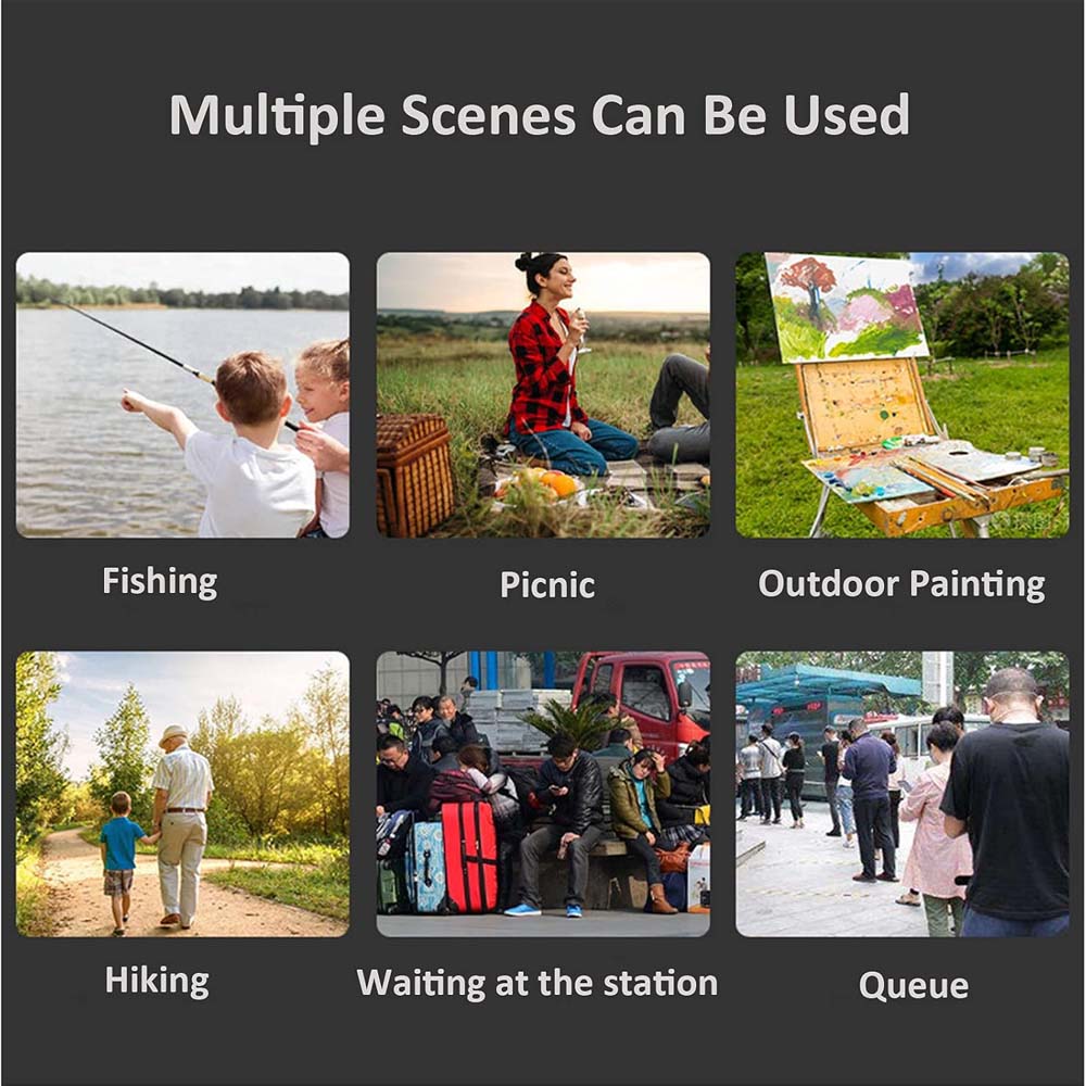 Portable Telescopic Stool - Lightweight Folding Seat for Camping, Fishing & Travel (397lb Capacity) Image