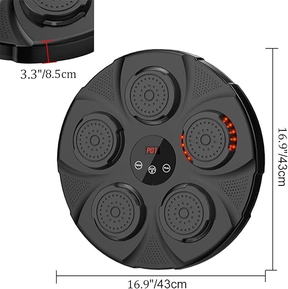 Music Boxing Machine | Smart Electronic Punching Equipment with LED Screen & Reaction Target for Home Exercise | Fun Gift Image