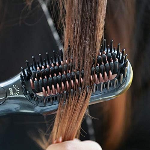 Professional 3-in-1 Hair Styling Brush with Hair Dryer, Straightener & Volumizer - Ionic Technology, Multiple Heat Settings for All Hair Types, Anti-Frizz Blowout Styler Brush, Ergonomic Design for Salon-Quality Results at Home and Travel Image