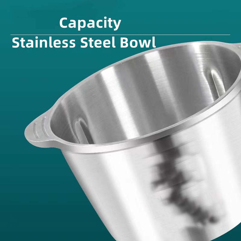 Electric Meat Grinder & Chopper 2-speed mincer with 3L stainless steel capacity. Multi-function food processor & kitchen slicer. Image