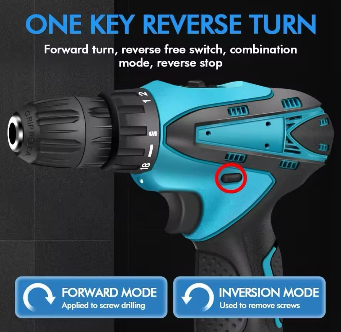 Cordless Drill Driver Set | Brushless Motor Electric Screwdriver | 2 Batteries & Box | Lithium Screwdriver Repair Tool Kit for DIY, Home, & Professional Use Image