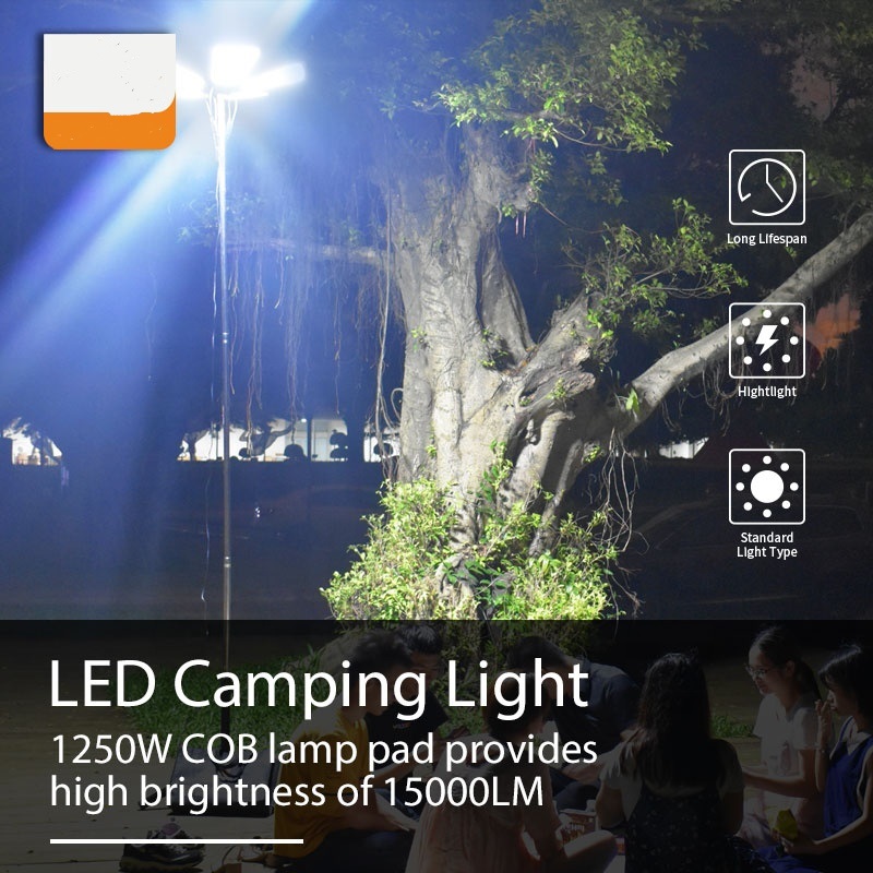 360° LED Camping Light | Adjustable Fishing Rod LED Light with RF Control | 12V Multifunction Outdoor Lamp for Car Image