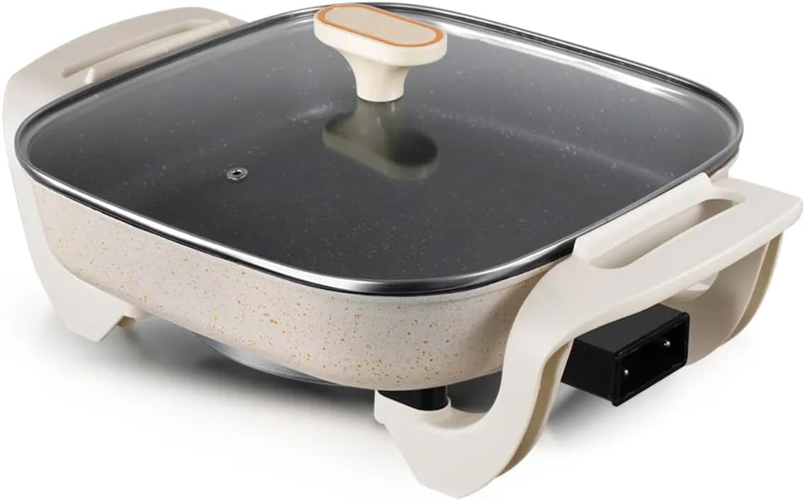 5L Hot Pot with Nonstick Coating | Electric Skillet Multi-Cooker | Household Cooking Pot for Stews, Stir-Fries, and More Image