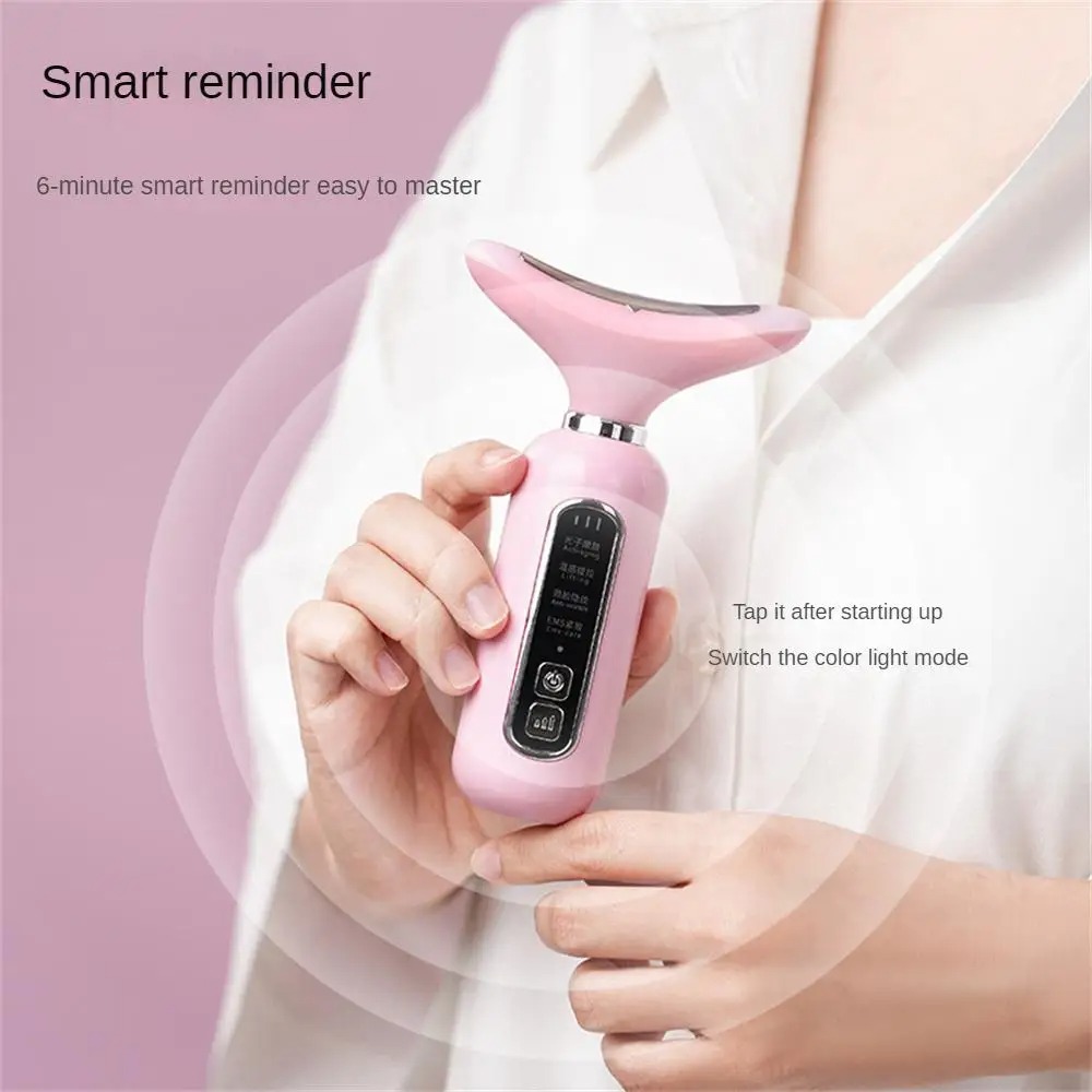 Beauty Products Neck Protection Skin Rejuvenation Lightening Tool – USB Charging Visual Skin Care Massager Image