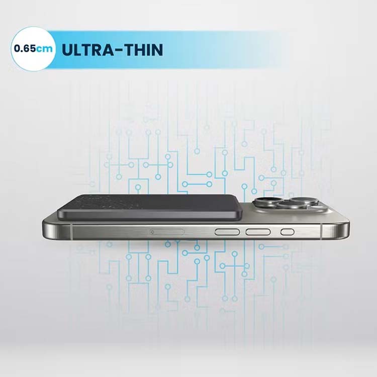 5000mAh MagSafe Power Bank - Ultra-Slim 15W Wireless Charger, Aluminum Body, Fast Charging Compitable for iPhone & Android ( Multi) Image