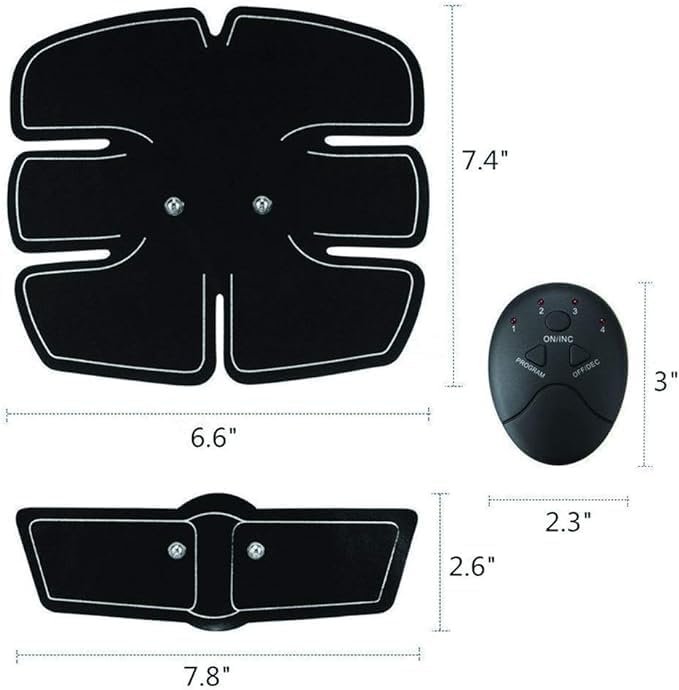 Vest Line Abdominal Muscle Sticker | Six-Pack Muscle Stimulator for Fitness | Black | Sculpt and Tone Image