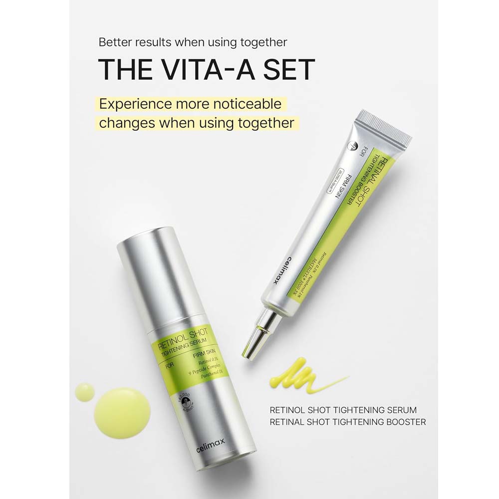 THE VITA-A Retinol Shot Tightening Serum. Potent anti-aging treatment for wrinkles, firmness & skin renewal. 30ml. Image