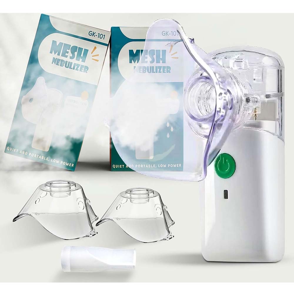 GK-101 Portable Mini Vaporizer. 3-mode handheld nebulizer & cool mist inhaler for adults & kids. Includes travel storage bag. Image