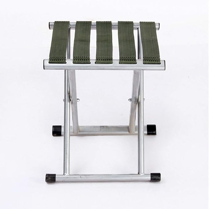 Camping Steel Pipe Folding Chair | Heavy Duty Outdoor Sports Chair with Nylon Ribbon Support Image