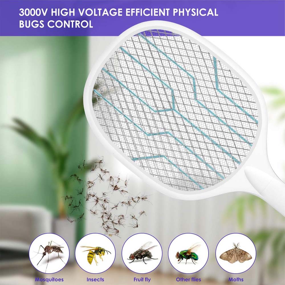 YT-M2038 Electric Mosquito Swatter High-voltage rechargeable insect killer. Safe, easy-to-use bug zapper racket for indoor/outdoor. Image