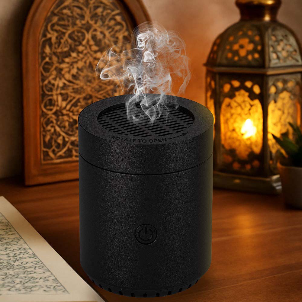BK-208 Portable Electric Bakhoor Burner - Mini Travel Incense Heater for Car, Home & Office, Charcoal-Free Operation Image