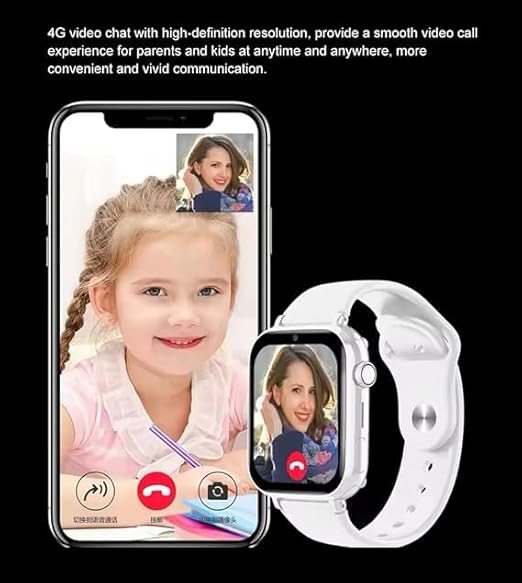 Z17 Smart Watch for Kids – GPS Tracking, Camera, Video Call, Waterproof, SIM Card Support, One-Button Speed Dial, HD Touch Screen, Secure & Fun (Multi) Image