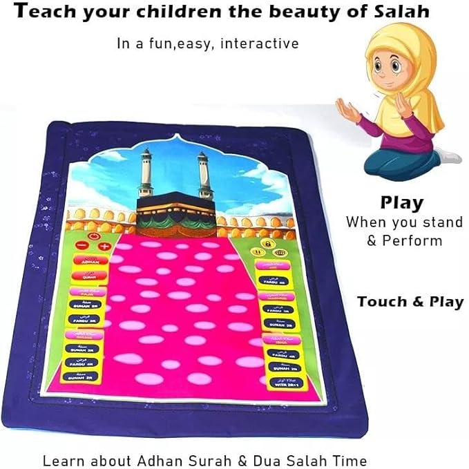 Islamic Electronic Smart Prayer Mat for Kids – Engaging Interactive Learning in 10 Languages Image