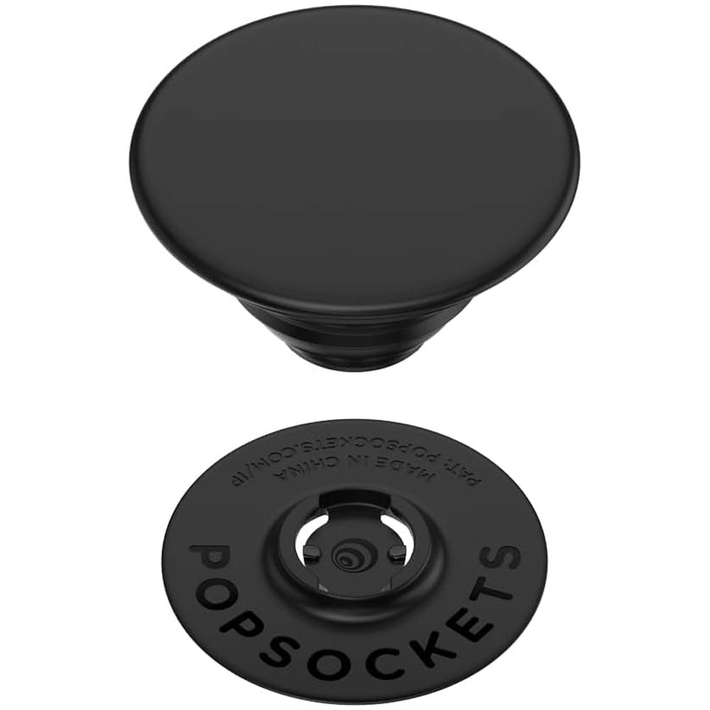 PopGrip with Swappable Top - Black, Phone & Tablet Grip, Stand, and Wireless Charging Compatible Accessory Image
