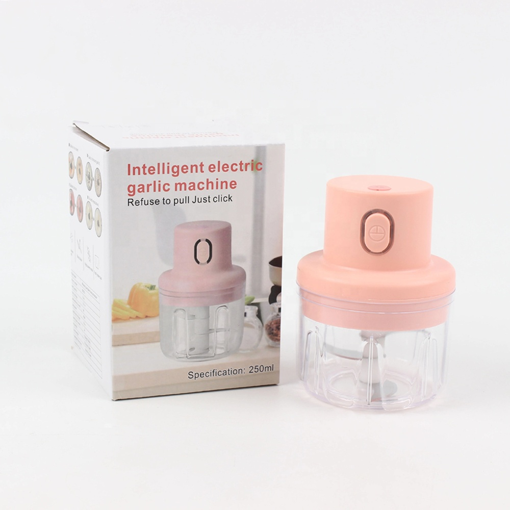 Mini Press Intelligent Electric Garlic Machine | Wireless Food Chopper 100/250ml | Effortless Garlic, Onion, and Vegetable Mincing with One-Click Operation Image
