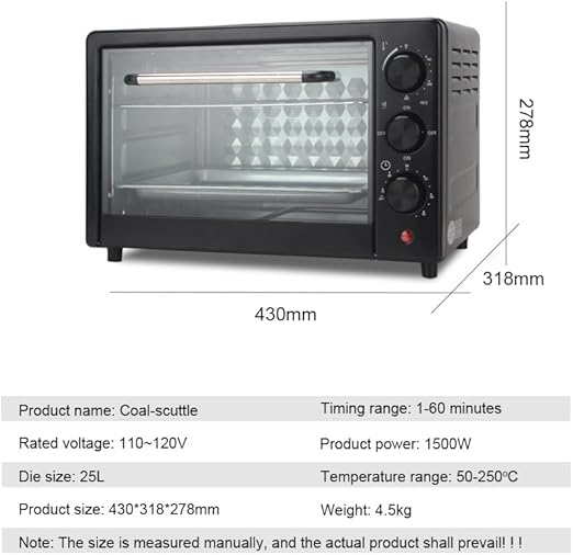 25L Electric Oven – Compact Countertop Oven with Even Heat Distribution, Timer, Baking Tray & Wire Rack for Baking, Roasting & Grilling Image