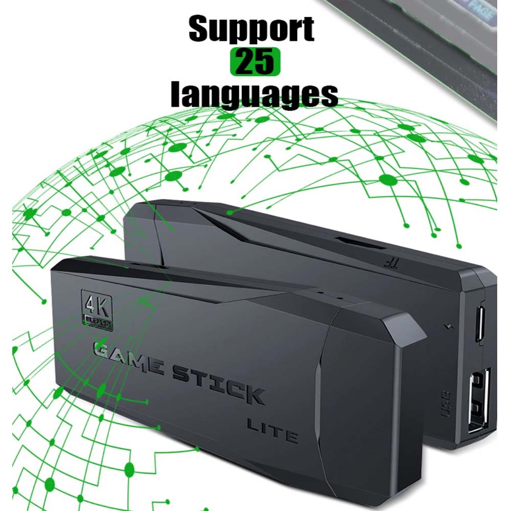 Retro Game Stick Lite - Plug & Play Console with 20,000+ Games, Dual 2.4G Wireless Controllers, 64G Storage (HDMI Ready) Image