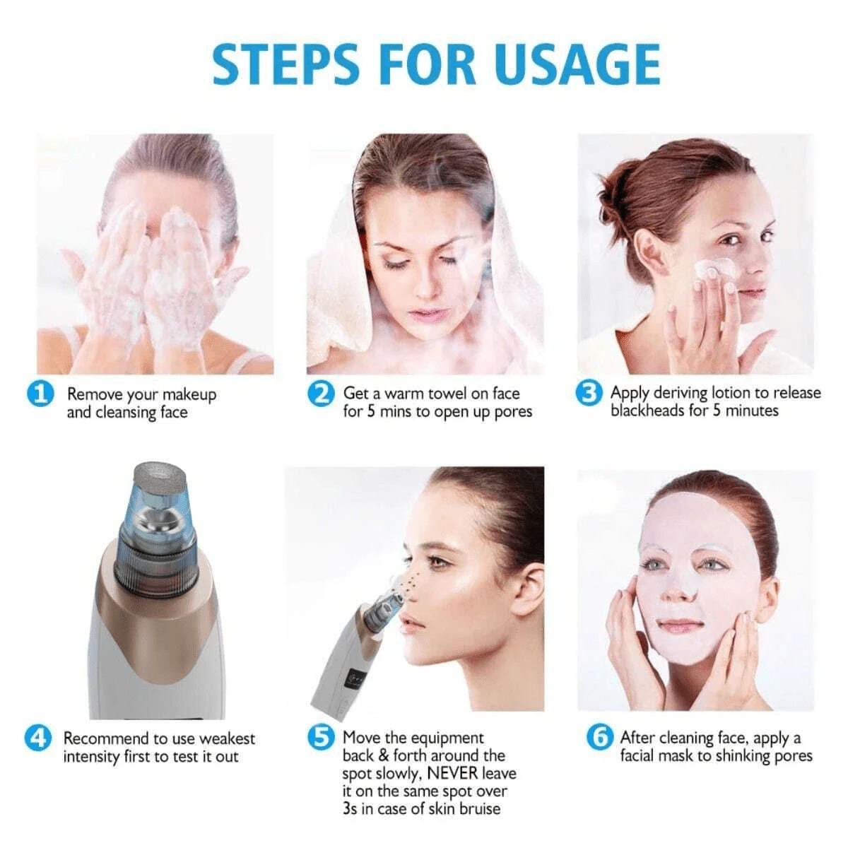 Electric Blackhead Vacuum Remover - Pore Cleanser & Pimple Sucker for Spa-Quality Facial at Home Image