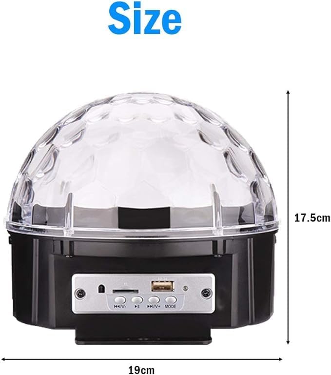 LED Disco Lights Party Lights | Rotating Crystal Magic Ball Lights for the Ultimate Party Atmosphere | Colorful Lighting for Any Occasion Image