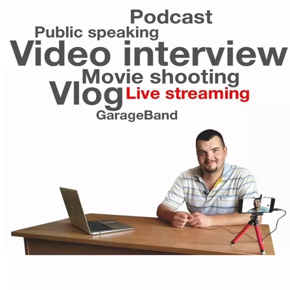 3.5mm Lavalier Microphone for Mobile Phone – Tie Clip, Audio & Video Recording, Stretch-Resistant, Environmentally Friendly, Flexible & Practical Image