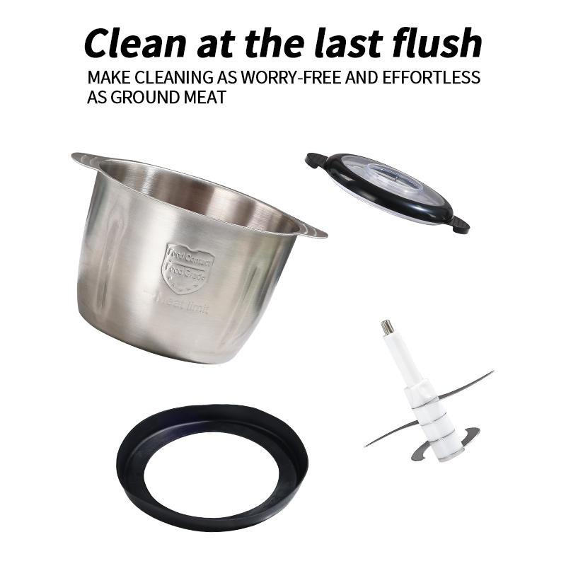 Stainless Steel Electric Blender & Meat Grinder - Portable Multifunction Food Processor for Kitchen, Safe & Low-Noise Image