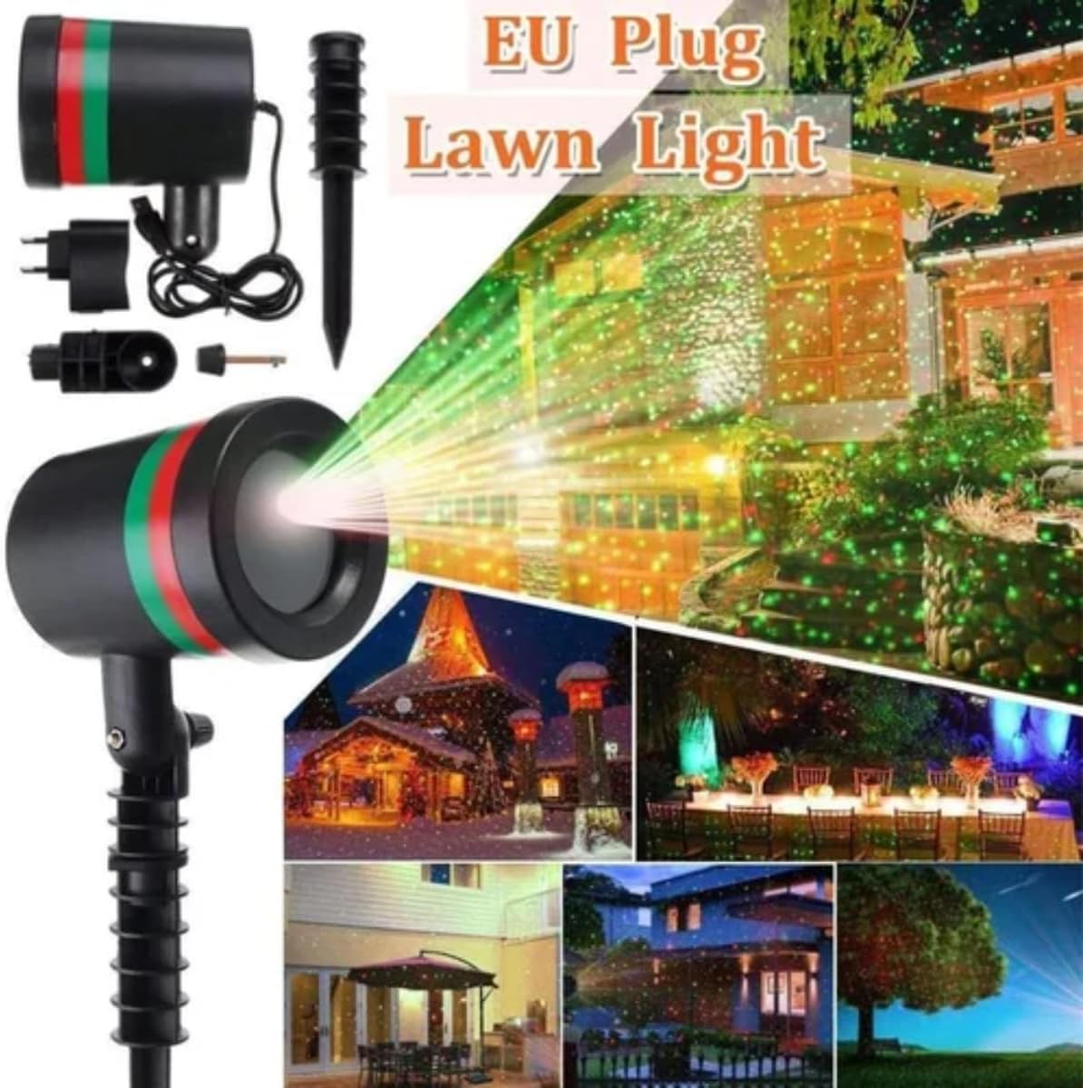 Indoor and Outdoor Laser Light Projector | Instantly Illuminate Your Home with Thousands of Dazzling Stars | Perfect for Parties, Holidays, and Décor Image