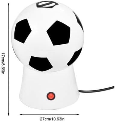 Football Popcorn Maker, 1200W Hot Air Popcorn Machine | Healthy, Oil-Free Snack with Overheat Protection & Temperature Control | Perfect for Game Nights and Parties Image