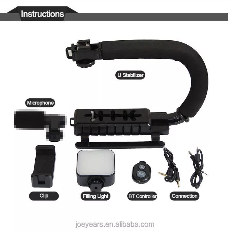 AY-49U U-Shaped Video Making Handheld Stabilizer Kit – Camera Gimbal for Smooth Filmmaking Image