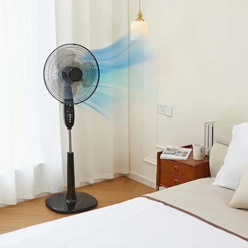 MSF-1672R 16" Luxury Stand Fan - Remote Control, 5-Speed, Silent Operation, Elegant Design for Home/Office (Multi-Colour) Image
