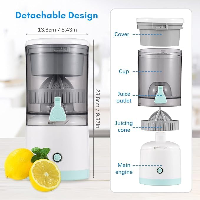 Electric Orange Juicer – Portable, Hands-Free Citrus Juicer for a Variety of Fruits, USB Powered with Easy Maintenance Image