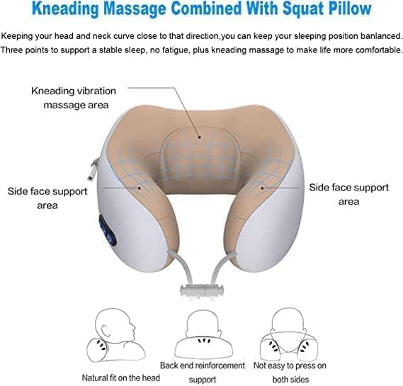 Neck U-Shaped Vibrating Travel Massage Pillow | Ultimate Comfort and Relaxation for Travel and Home Image