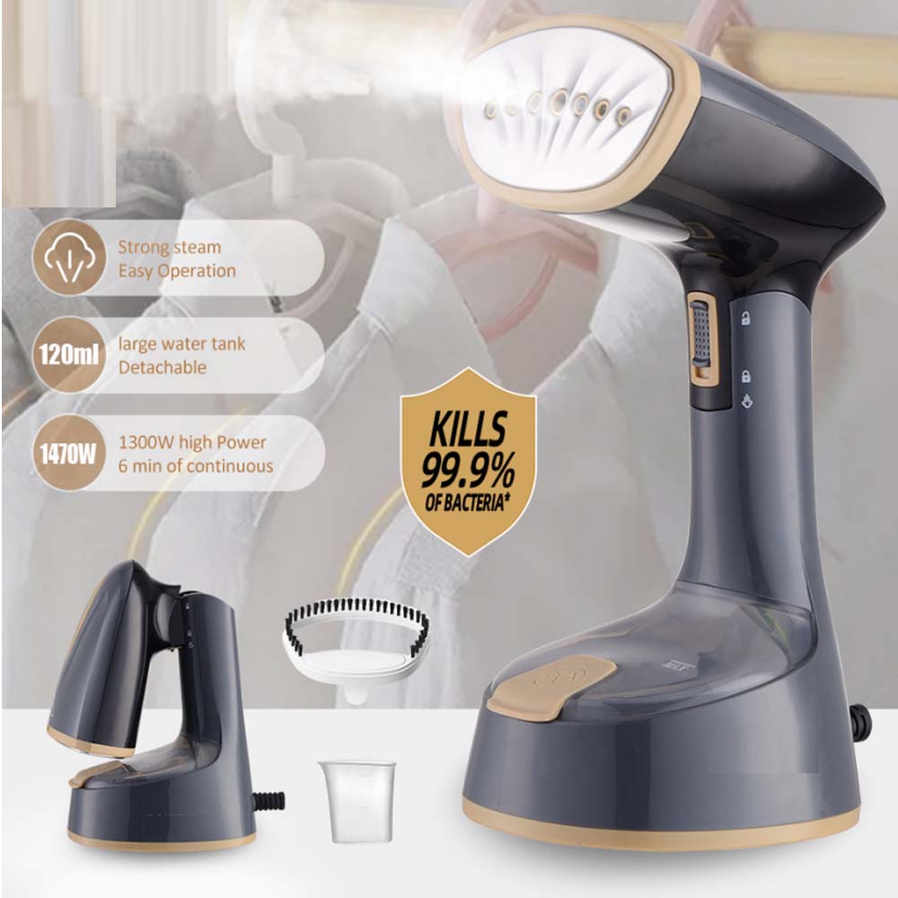 Handheld Steam Iron | 1470W Strong Power | 2 Gear Settings & 120ml Water Tank | Household Electric Steam Ironing Machine Image