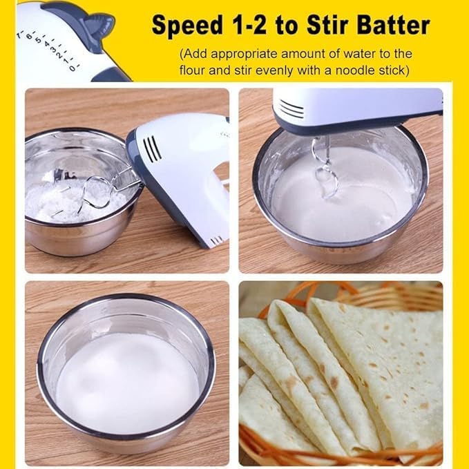 Hand Food Automatic Mixer | 7-Speed Egg Beater | Flour, Bread, Blenders for Cake Baking at Home Image
