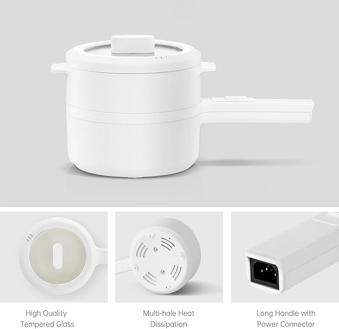 800W Mini Electric Cooker – Portable Hot Pot with Safety Features Image