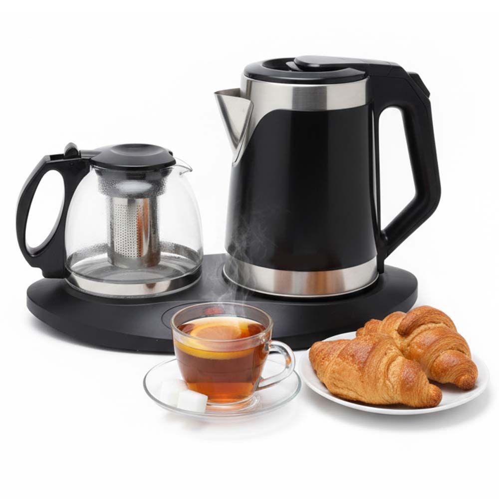 OE-4010 2.0L Electric Kettle & Tray Set. Fast-boiling water kettle with serving tray for elegant home tea service. Image