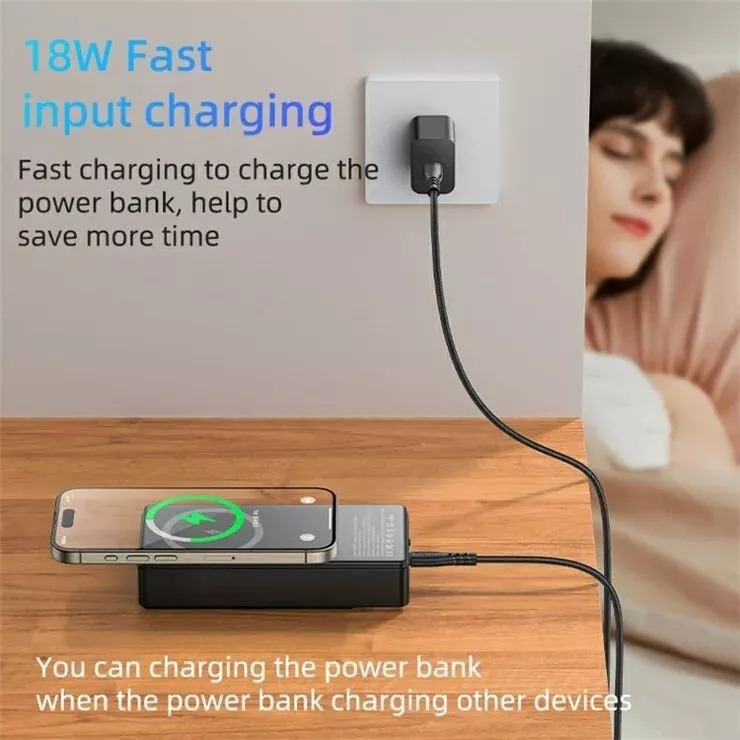 YP58 20000mAh Magnetic Power Bank – USB-C + USB Battery Pack Image