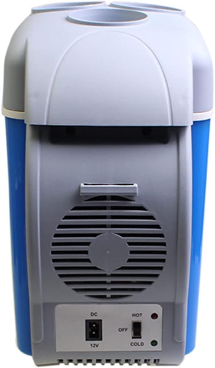 Compact 12V 7.5L Mini Car Fridge - Dual Cooler & Warmer Box | Portable Travel Refrigerator in Blue | Ideal for Road Trips, Camping & Outdoor Activities | 12V Car Compatible with Efficient Cooling & Warming Modes Image