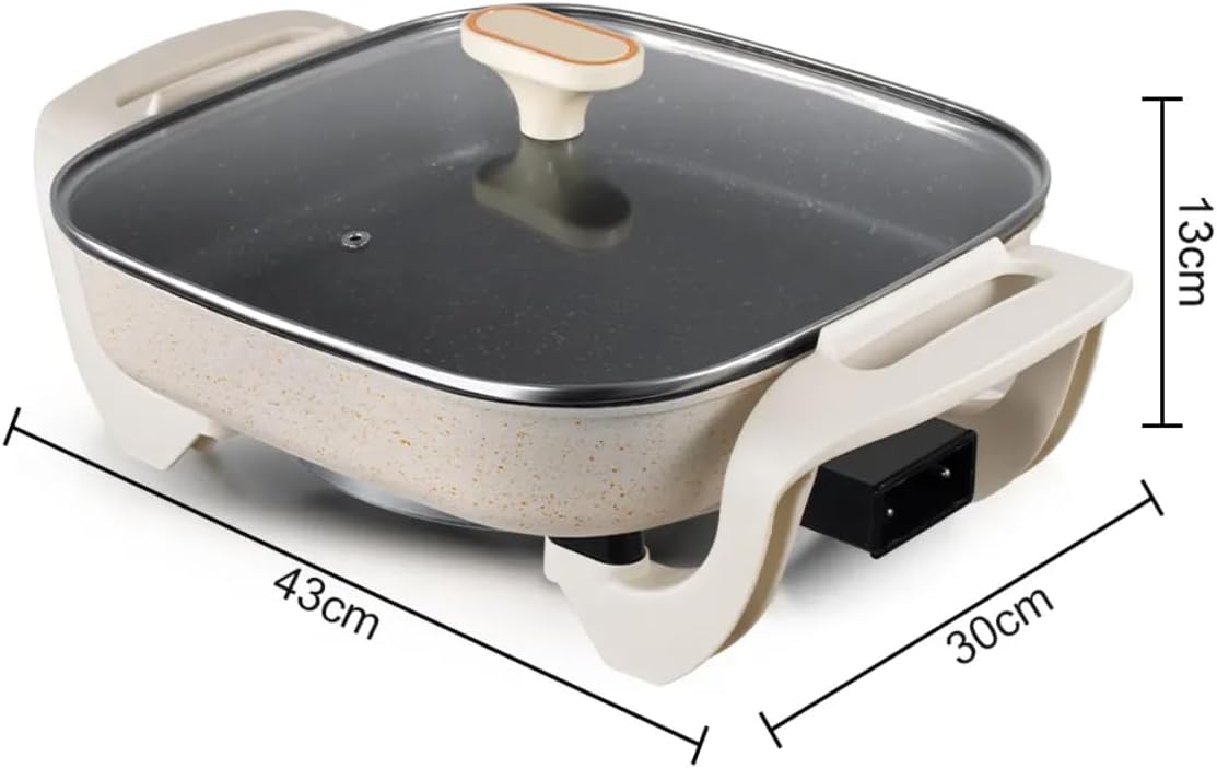 5L Hot Pot with Nonstick Coating | Electric Skillet Multi-Cooker | Household Cooking Pot for Stews, Stir-Fries, and More Image