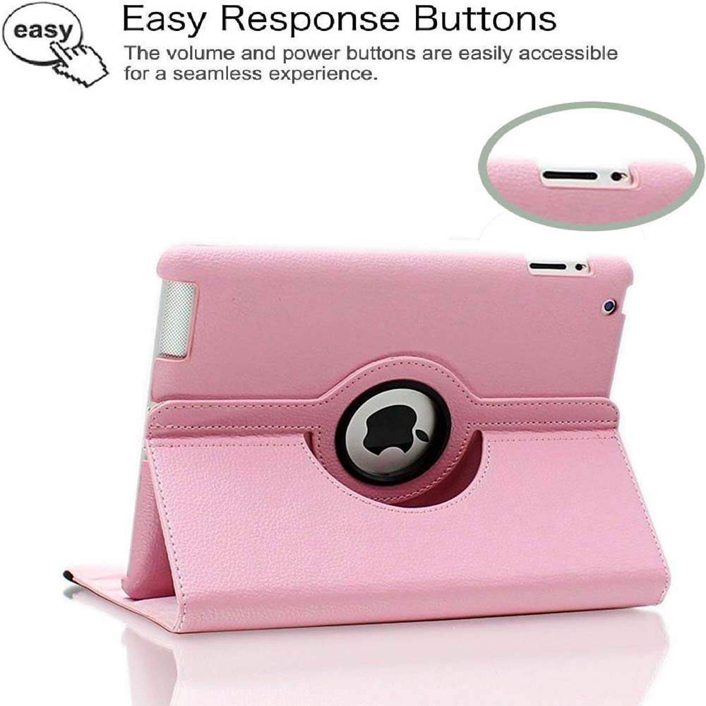 360° Rotating Stand Case for iPad 2/3/4 - Auto Wake/Sleep Smart Cover Protective Case with Multiple Viewing Angles (Multi Colour) Image