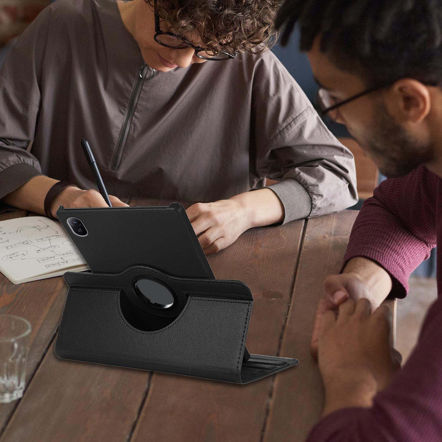 360° Rotating Leather Stand Cover Case Compitable for Huawei MatePad 11 2024 -  with Auto Wake/Sleep (Multi Colour) Image