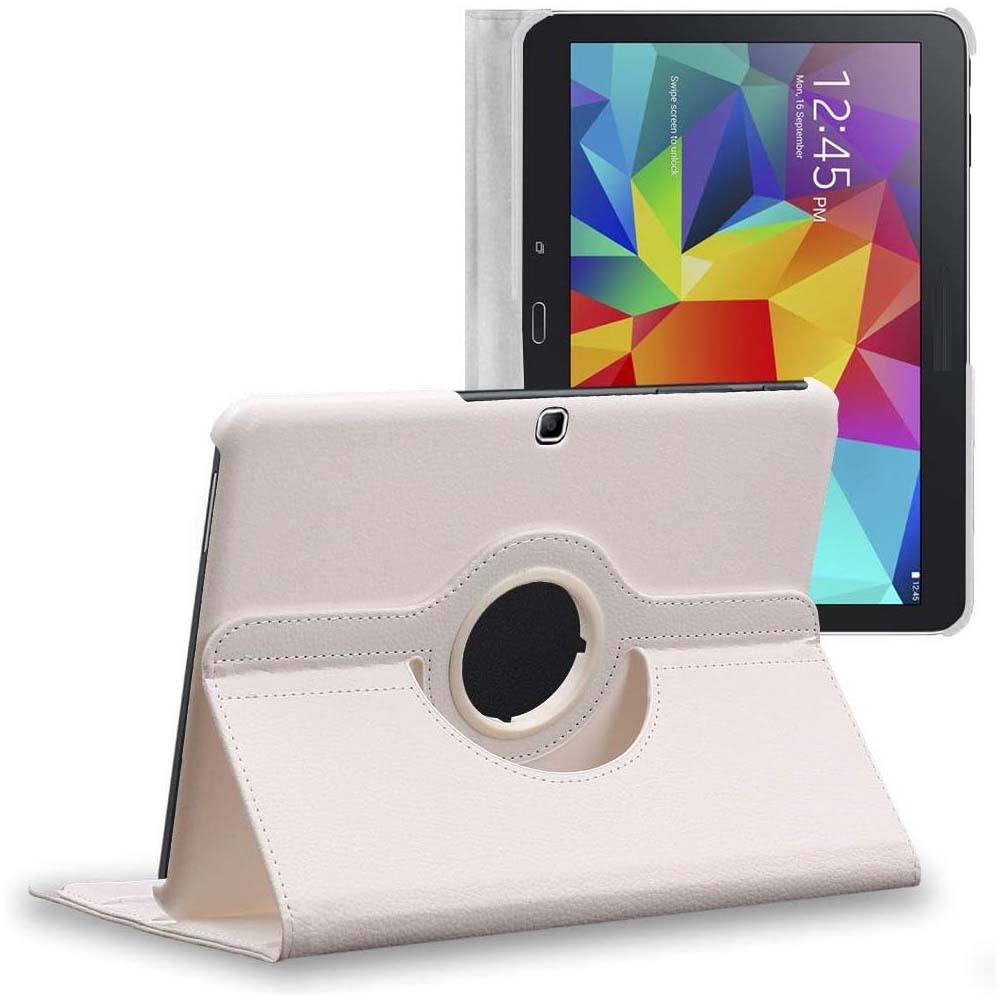 360° Rotating PU Leather Stand Cover Compitable for Samsung Galaxy Tab 4 10.1 Case - SM-T530/T531/T533/T535 (Multi) Image