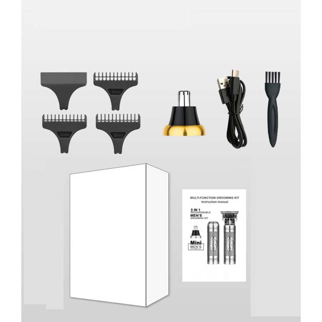 3-in-1 Rechargeable Men's Grooming Kit - Anti-Pinch System, T-Blade, USB Type-C Charging, High-Performance Grooming Tool Image