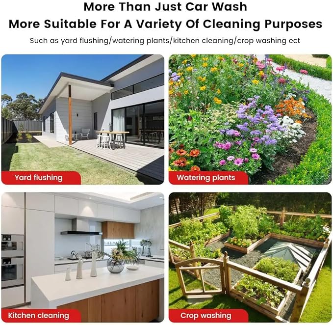 20000mAh Cordless High Pressure Washer Spray Gun | Car Wash and Cleaning Machine | Compatible with Makit 18V Battery Image