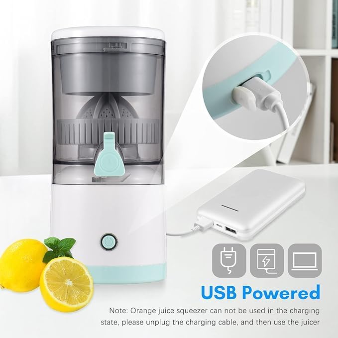 Electric Orange Juicer – Portable, Hands-Free Citrus Juicer for a Variety of Fruits, USB Powered with Easy Maintenance Image