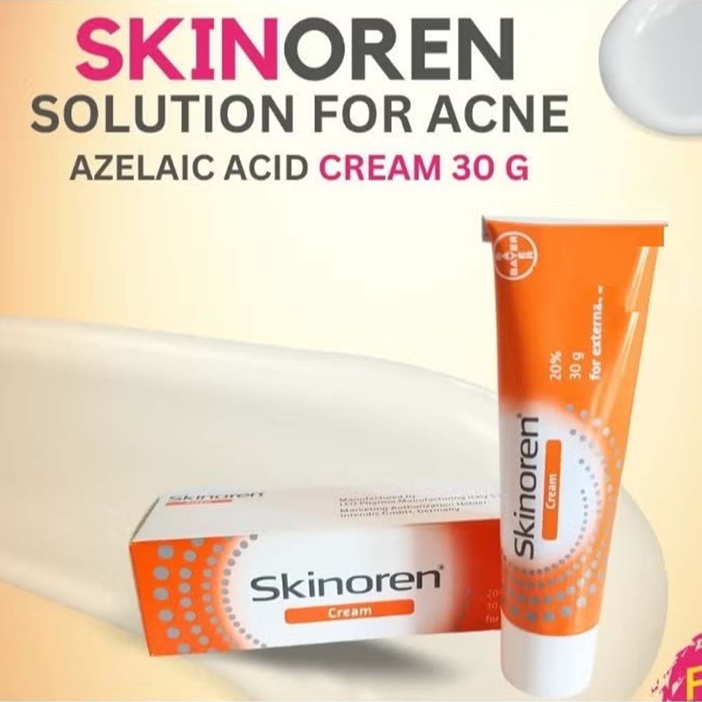 Skinoren Acne Treatment & Whitening Cream - 30g for All Skin Types, Azelaic Acid Formula for Clear, Even-Toned Skin Image