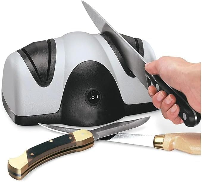 2 Stage Professional Universal Kitchen Electric Knife Sharpener – Effortlessly Restore Your Blades Image